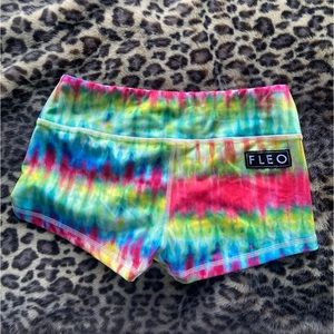 Rainbow Tie Dye Fleo Shorts